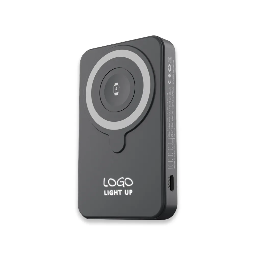 Işıklı Logo 15W MagSafe Powerbank 10000 mAh (Telefon, Saat, Kulaklık))