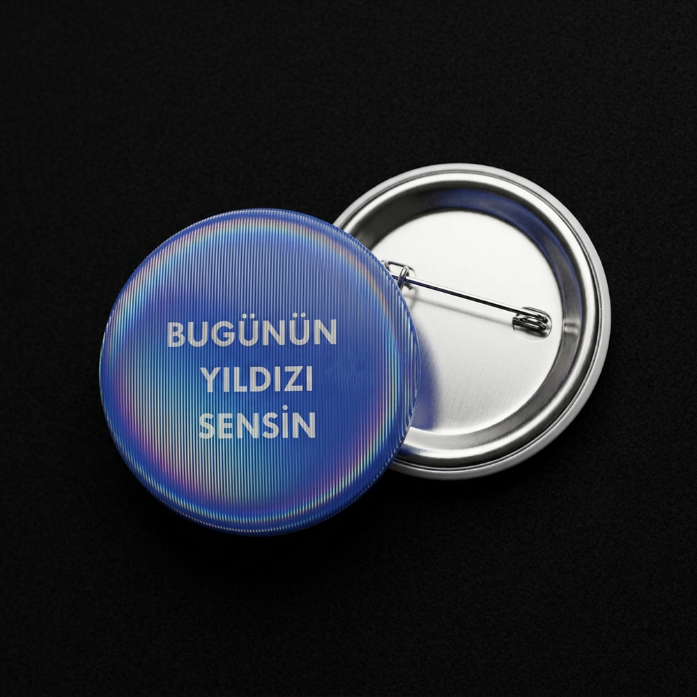 Lenticular Buton Rozet