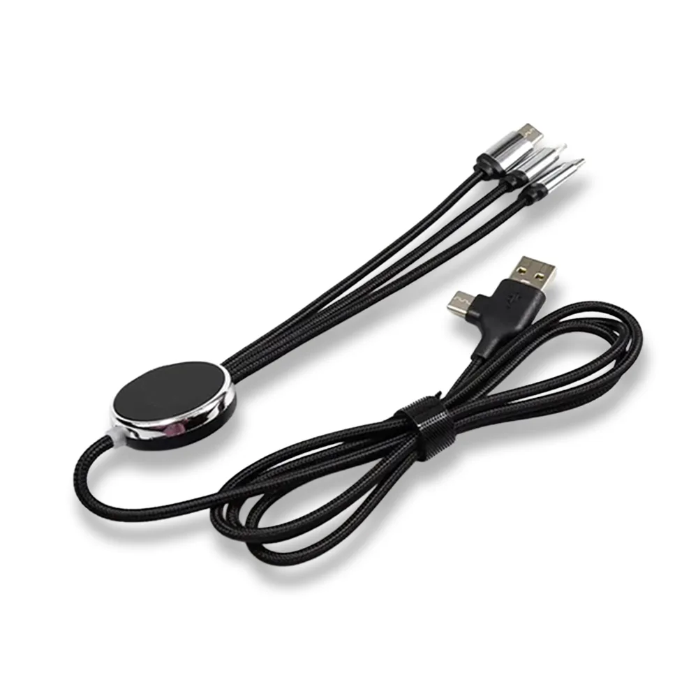 Işıklı Logo 60W Hızlı Type-C Uçlu Data Transferli Şarj Kablosu (Çantalı)