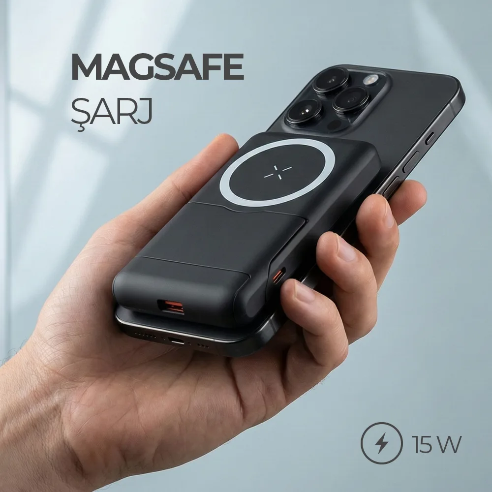 Işıklı Logo Magsafe 10000 mAh